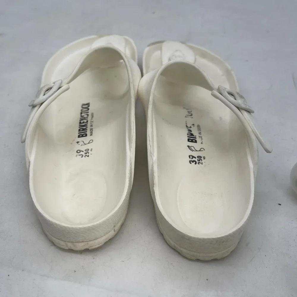 Birkenstock Gizeh EVA Shoes Mens 6 Womens 8 Regular Fit White Casual Slip On